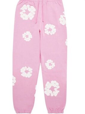 Denim Tears Cotton Wreath Sweatpants| Pink White